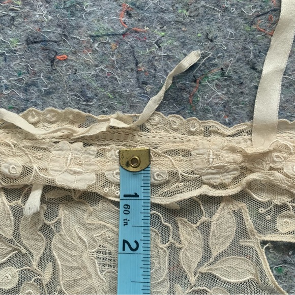 Antique 20s cream floral fairy dress piece - Picture 15 of 16